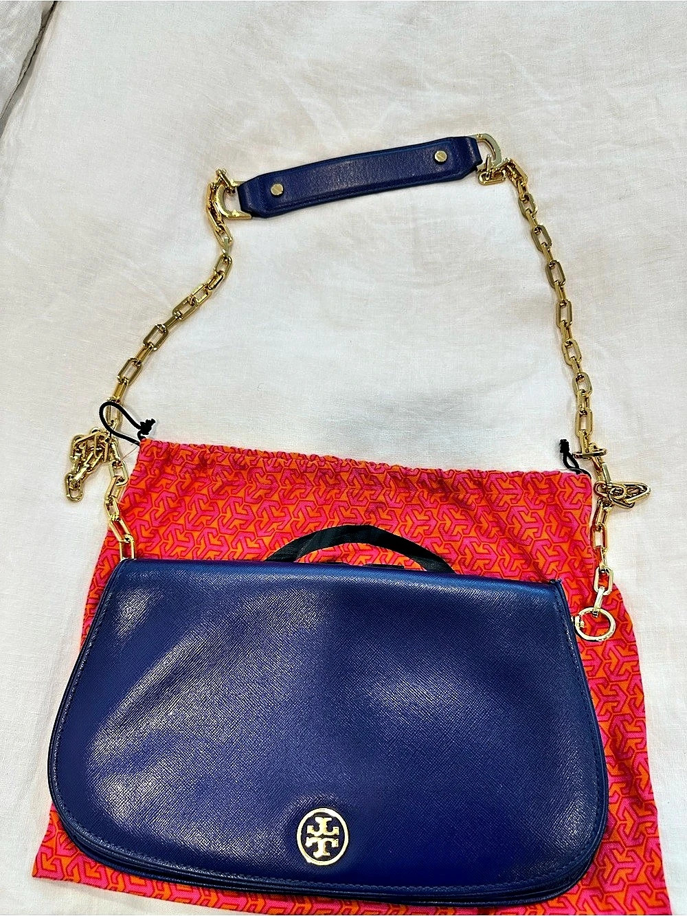 Tory Burch Crossbody Wristlet Clutch in Blue